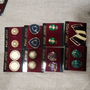 Lot of 8 Pami Jerod Vintage Earrings